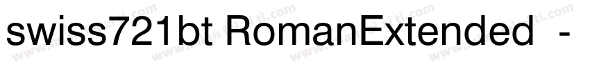 swiss721bt RomanExtended字体字体转换